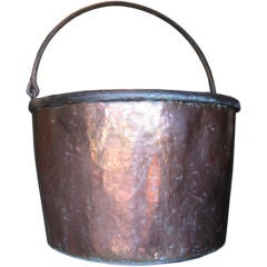 Large  Antique Copper Pot/Log Holder