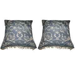 Ralph Lauren Pair of Hand Embroidered Silk Down Pillows