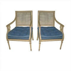 50's Pair of Arm Chairs in Jansen style