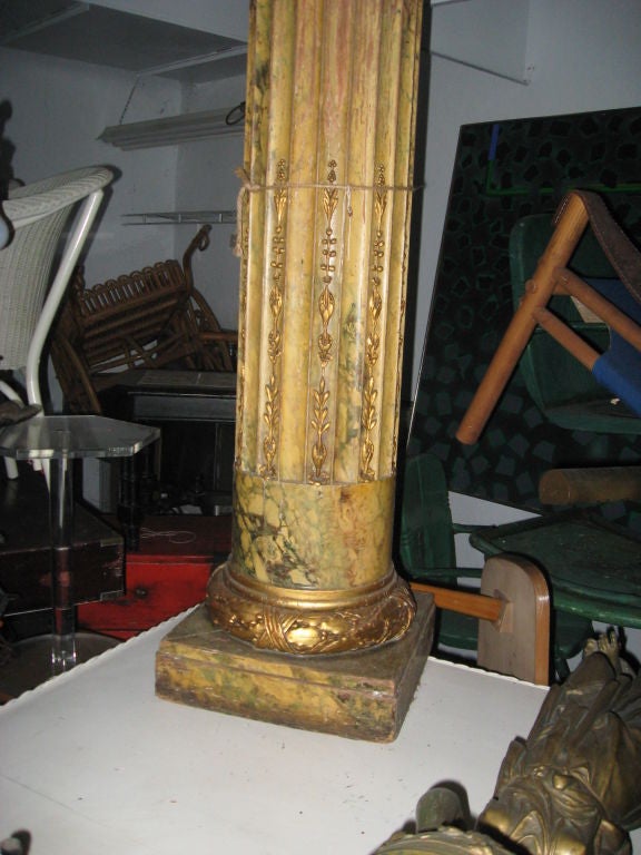 Early 20th Century Italian Giltwood Column/ Pedestal 1