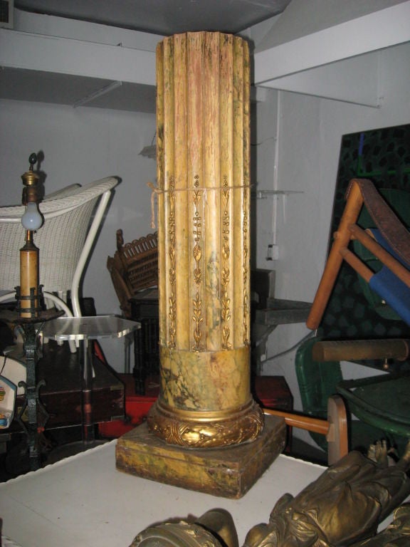 Early 20th Century Italian Giltwood Column/ Pedestal 4