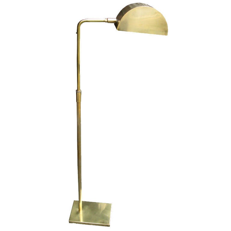 Koch & Lowy Adjustable Brass Floor/Reading Lamp