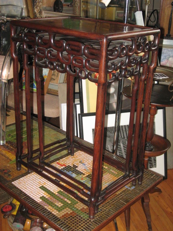 Set of three rosewood 19th century Chineese stacking tables.