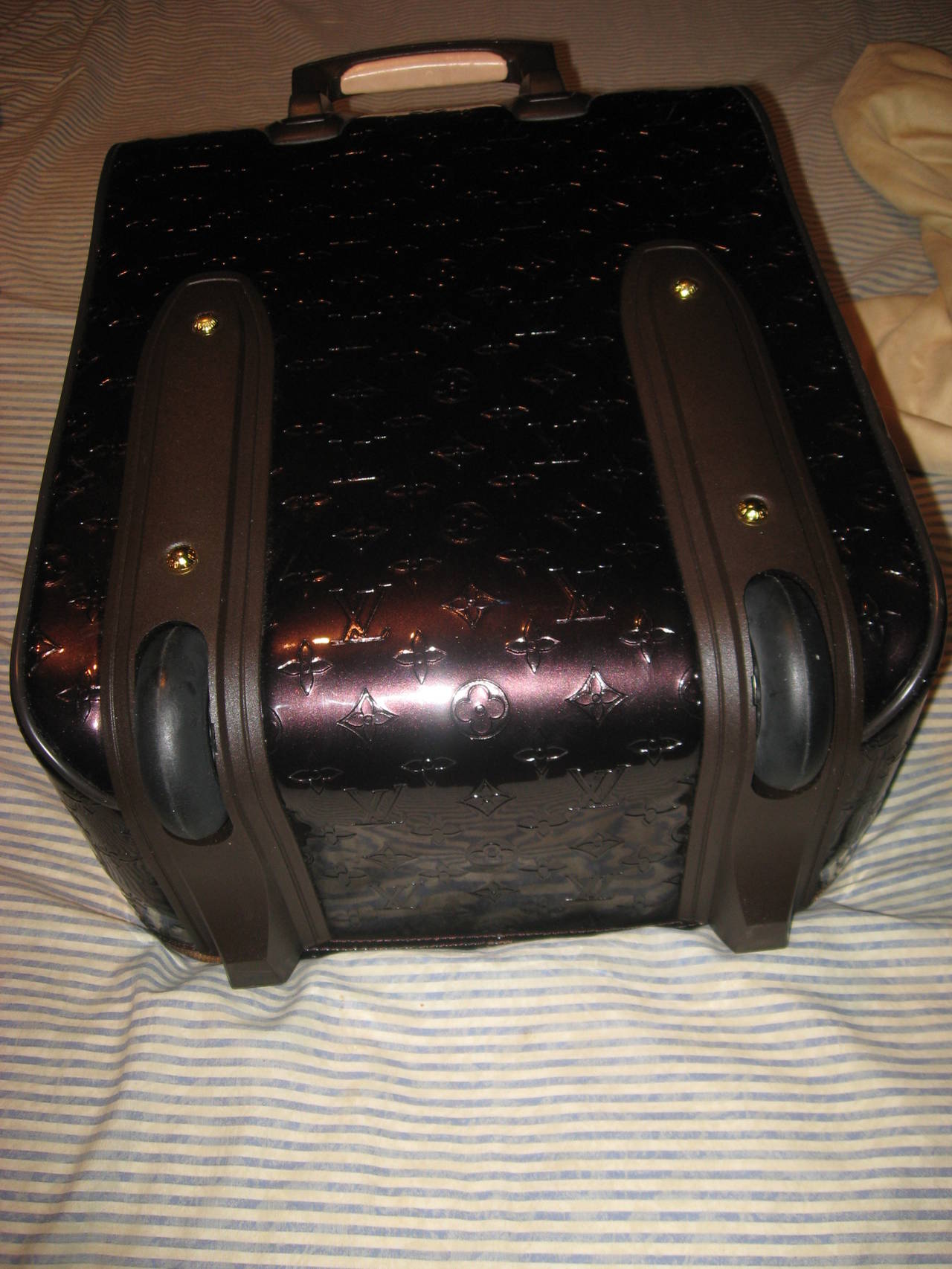 Louis Vuitton Monogram Patent Rolling Luggage-New 2