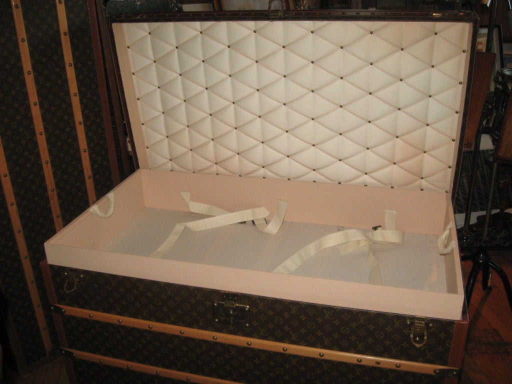 French Louis Vuitton Courier Steamer Trunk For Sale