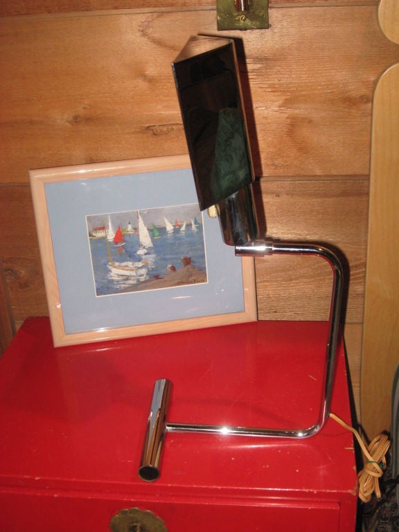 Pair of Koch and Lowy Chrome Table/Reading Lamps In Excellent Condition For Sale In Water Mill, NY