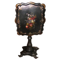 19th Century English Papier Mâché Tilt Top Table 5