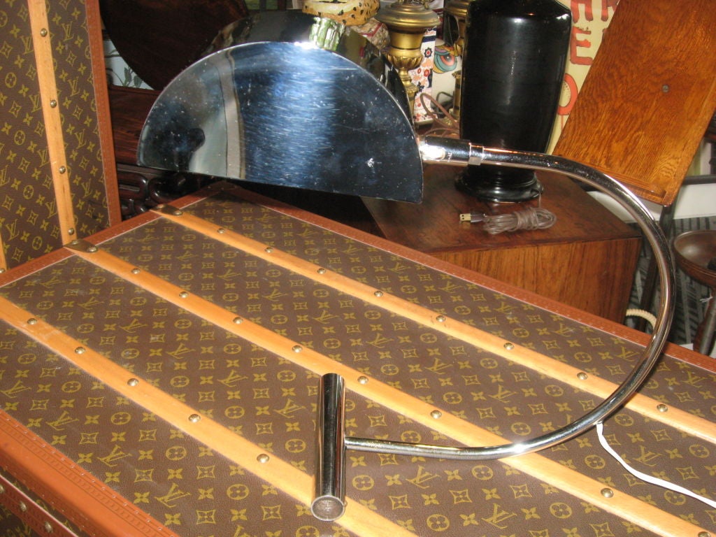 Pair of Koch and Lowy Chrome Desk or Reading Lamps In Good Condition In Water Mill, NY