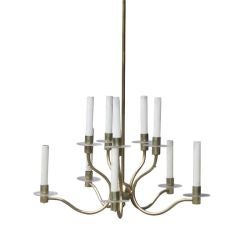 Midcentury Brass and Lucite Chandelier 2