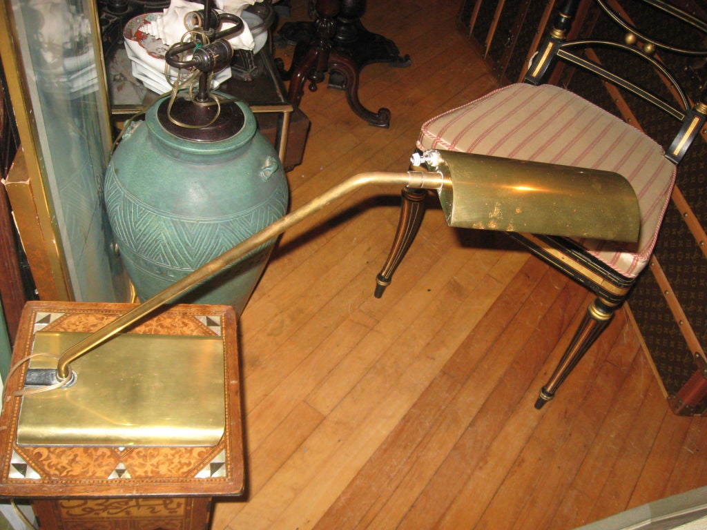 American Rare Koch and Lowy Brass Desk Lamp For Sale
