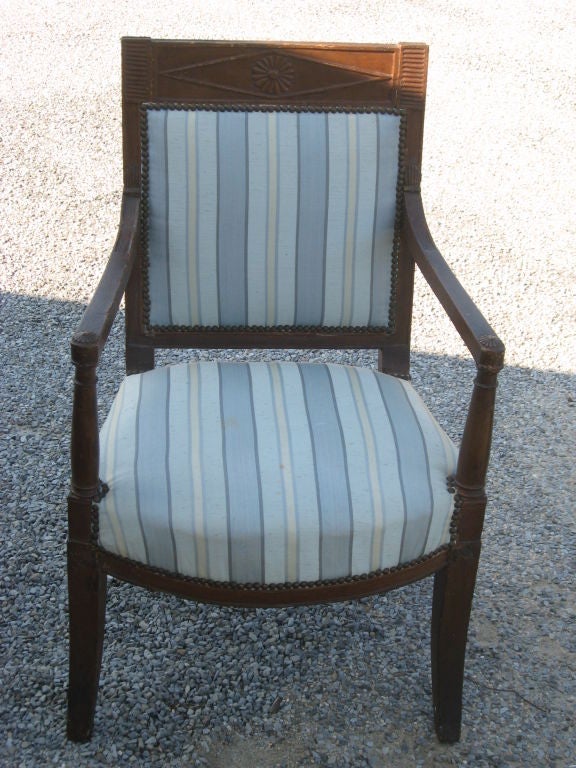 19th Century Pr.of Period  Directoire Painted Fauteuils For Sale