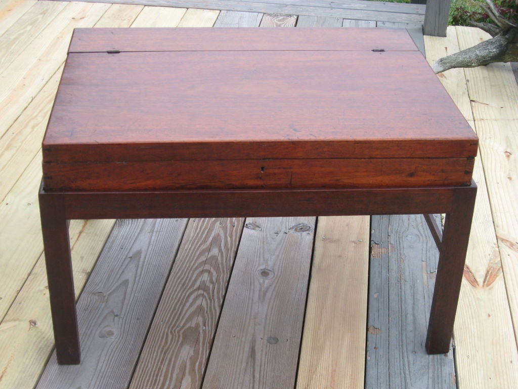 American 19th Century Document Box on Stand/Table For Sale