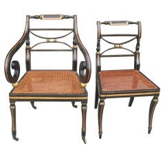 Set of Ten Regency Period  Dining Chairs