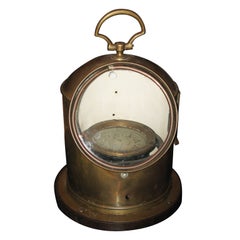 Used Brass Ship Compass Lamp