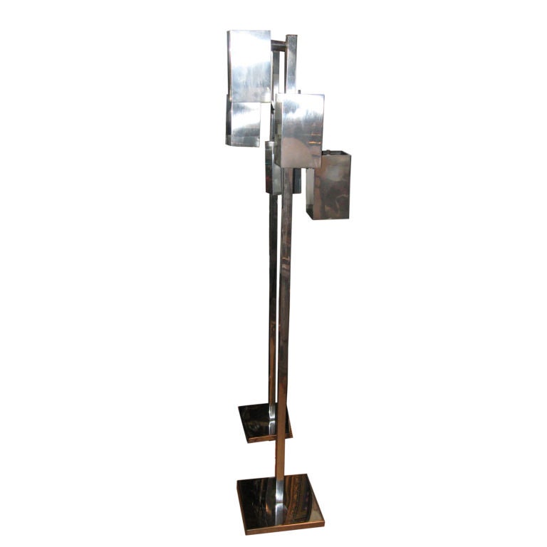 Koch and Lowy Standing Chrome Lamps 