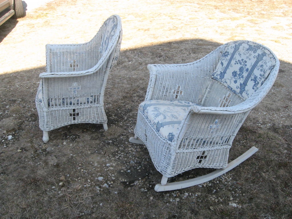 20th Century Bar Harbor  Wicker Set