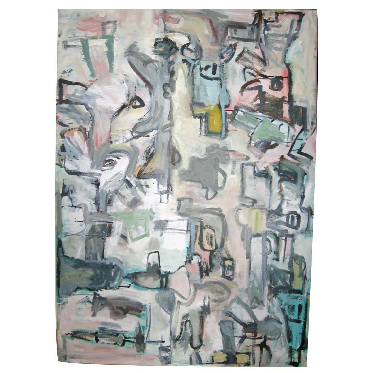 Pintura al óleo pistola abstracta 50" de Russell Christoffersen