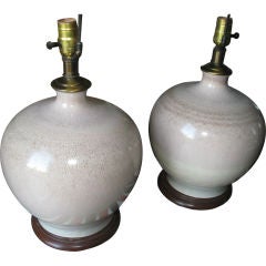 Pair of Midcentury Italian  Pottery Lamps