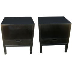 Midcentury Pair of Night/Side Tables Janus Collection for John Stuart