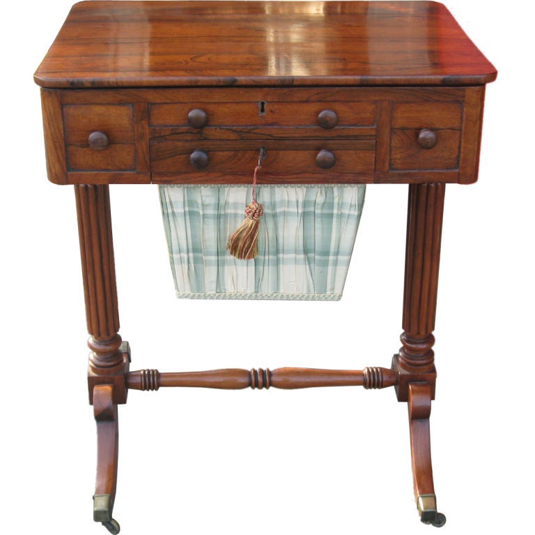 19. Jahrhundert Palisanderholz  Spieltisch/Arbeitstisch