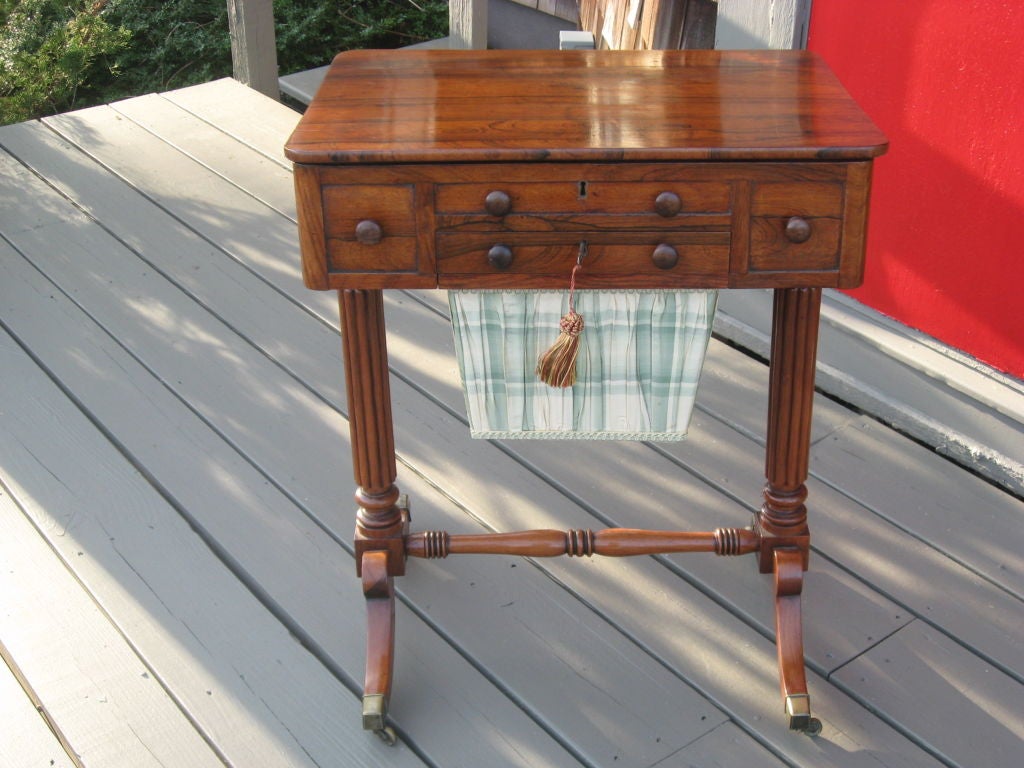 19th Century 19thc Rosewood  Games / Work Table For Sale