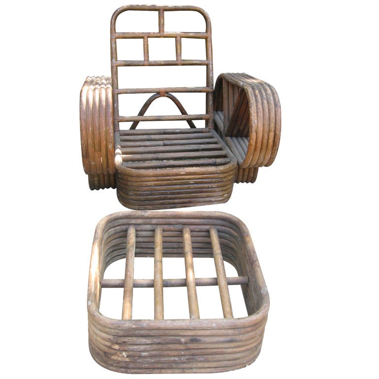 10 Piece Rattan Furniture in the Style of Frankl at 1stdibs