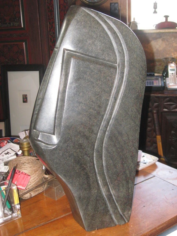 Stone Sculptue by R.Mteki In Good Condition For Sale In Water Mill, NY