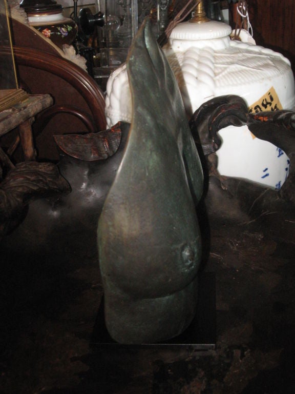 Bronze Sculpture of Torso by K. Baine, 1984 In Excellent Condition For Sale In Water Mill, NY