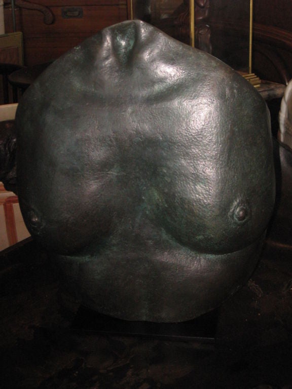 20th Century Bronze Sculpture of Torso by K. Baine, 1984 For Sale