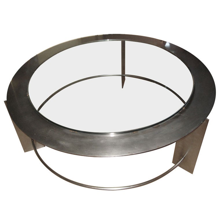 Table basse moderniste "Satellite" de Brueton en vente