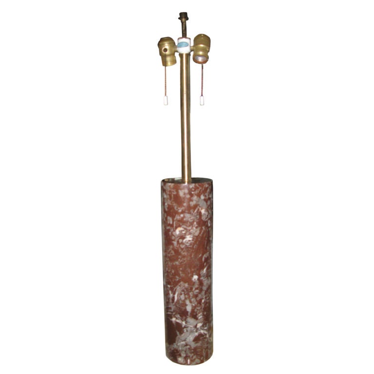 Midcentury Marble Lamp by Nessen For Sale