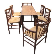 Jorgen Baekmark Mid-Century Danish Modern Six Teak Dining Chairs
