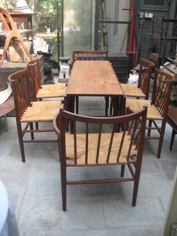 20th Century Jorgen Baekmark Mid-Century Danish Modern Six Teak Dining Chairs
