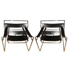 Pair of Vintage Marcel Breuer Wassily Chairs
