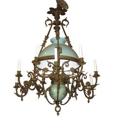 Monumental 19th Century French Bronze Chandelier