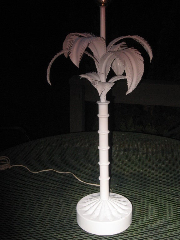 American Mid-Century Palm Tree Lamp For Sale