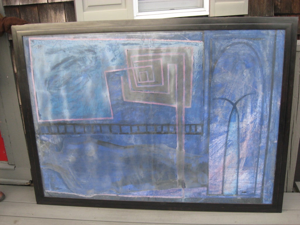 20th Century Abstract  Monumental Painting by Livne For Sale