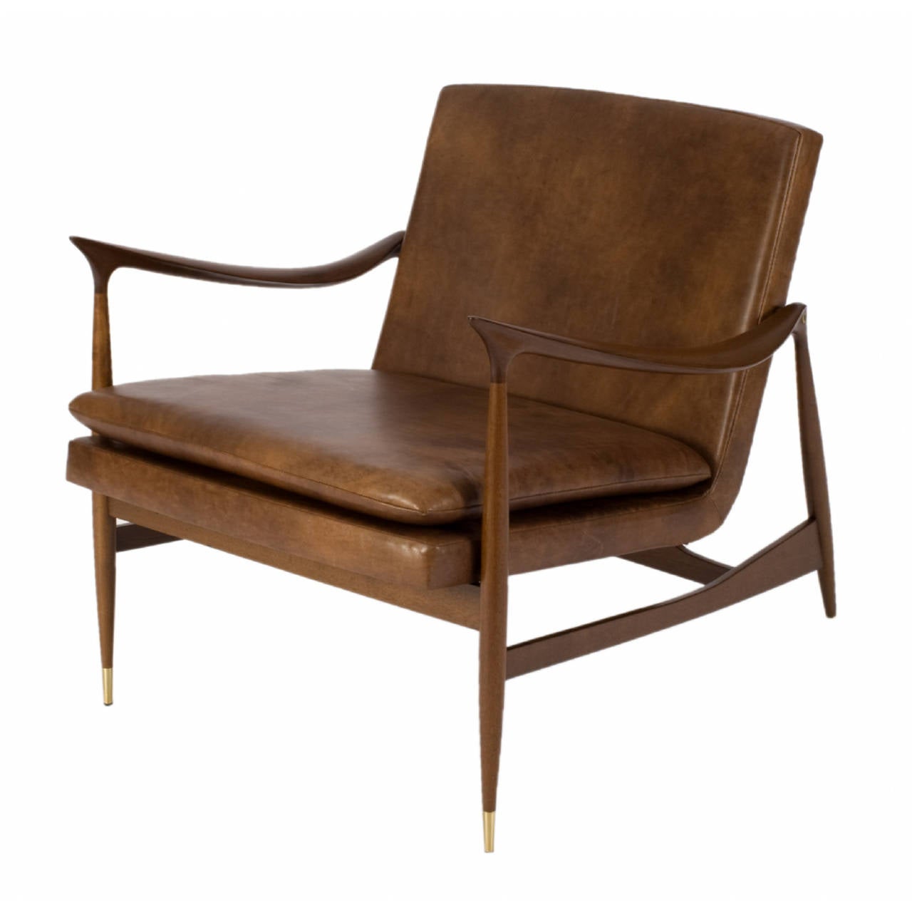 Mid-Century Modern Dinamarquesa Leather Armchair by Jorge Zalszupin For Sale