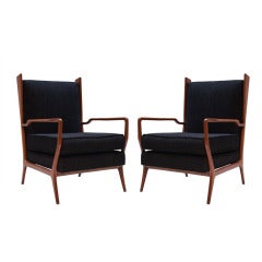 Pair of Rare Armchairs by Rino Levi