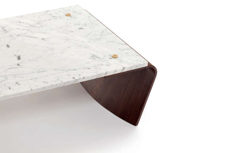 Carrara Marble Romana Coffee Table by Jorge Zalszupin For Sale