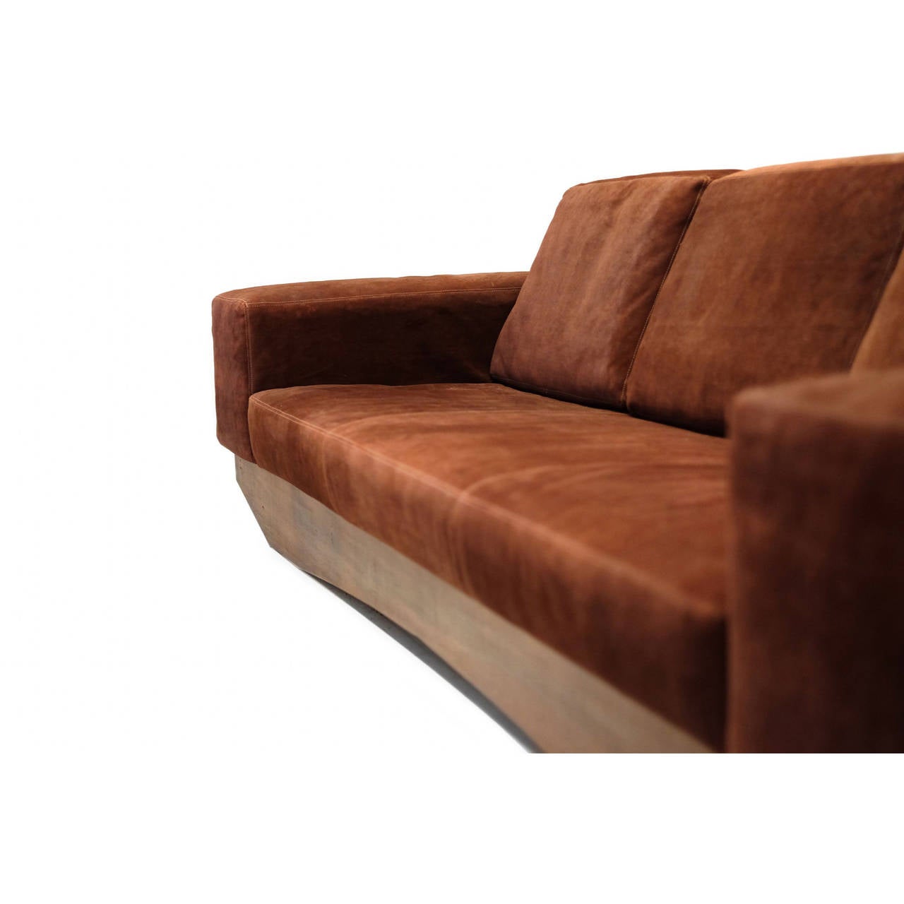 Made to Order
Made from reclaimed Peroba Rosa wood and suede upholstery, Carlos Motta's ultra comfortable 