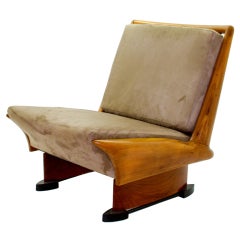 Vintage Armchair in Jacaranda Wood
