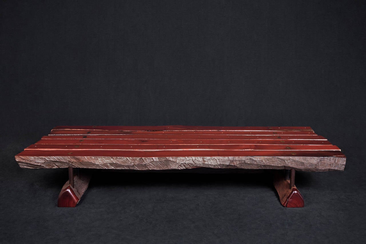 Conduru low table,
2015.
Reclaimed conduru wood, oxidized iron.
Limited edition of 10.
