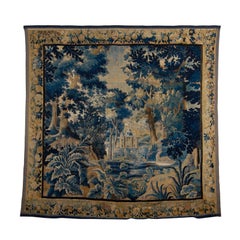 18th Century French Aubusson Tapestry Depicting a Castle