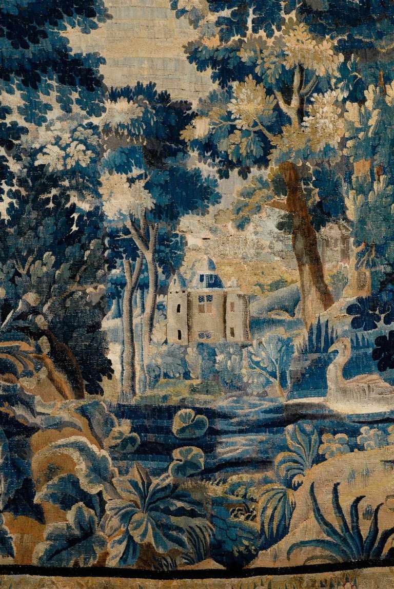 18th Century French Aubusson Tapestry Depicting a Castle 3