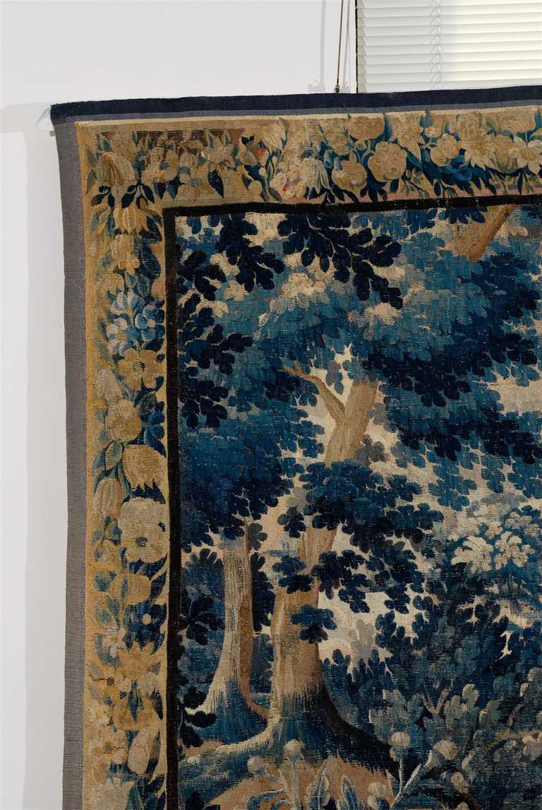 18th Century French Aubusson Tapestry Depicting a Castle 4