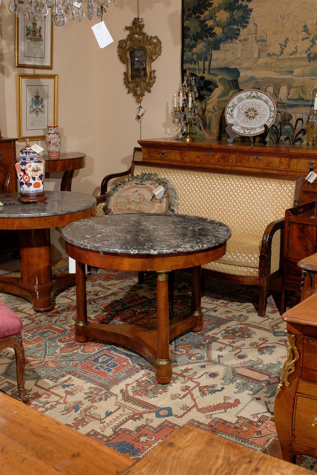 19th Century French Empire Mahogany Gueridon or Center Table In Excellent Condition In Atlanta, GA