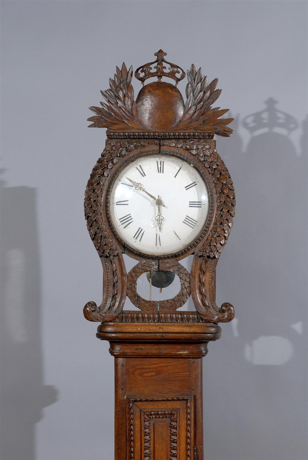 Normandy Tall-Case Clock in Oak, France, circa 1800 3