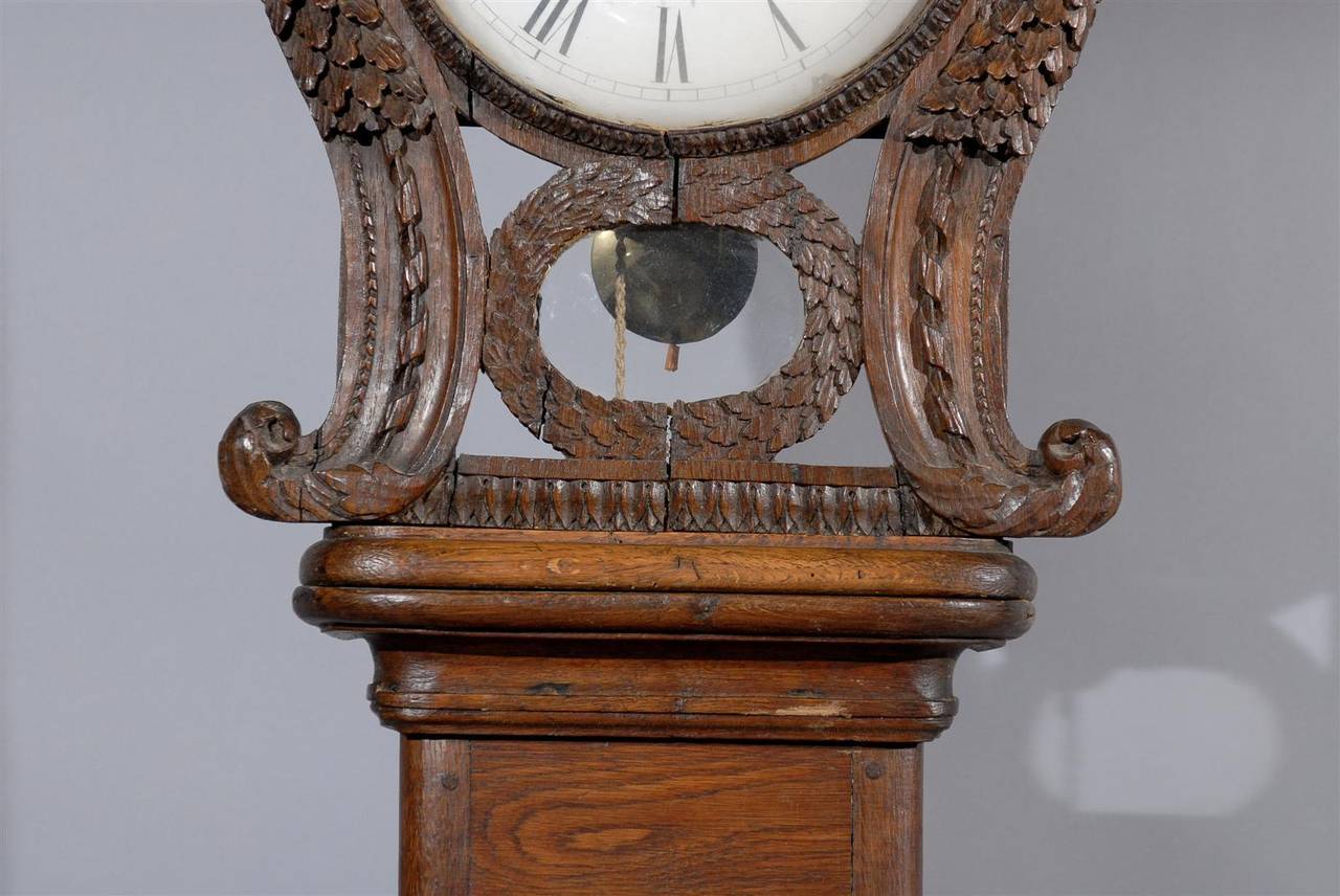 Normandy Tall-Case Clock in Oak, France, circa 1800 2