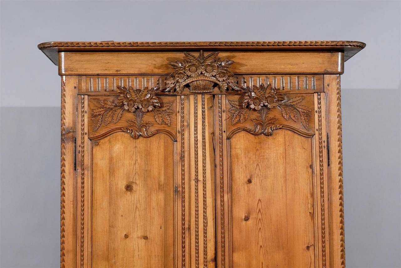 19th Century French Pine Buffet Deux Corps, Normandy 7